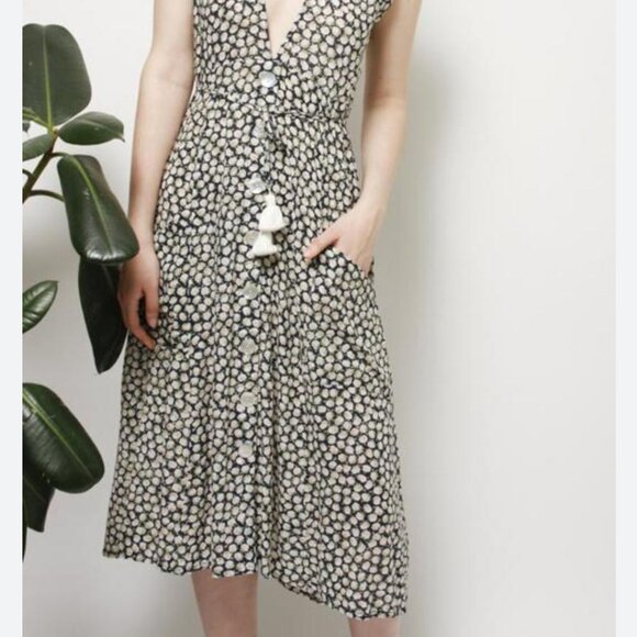 Faithfull the Brand Blohm midi dress - Azalea print US Size 2 - Picture 3 of 11